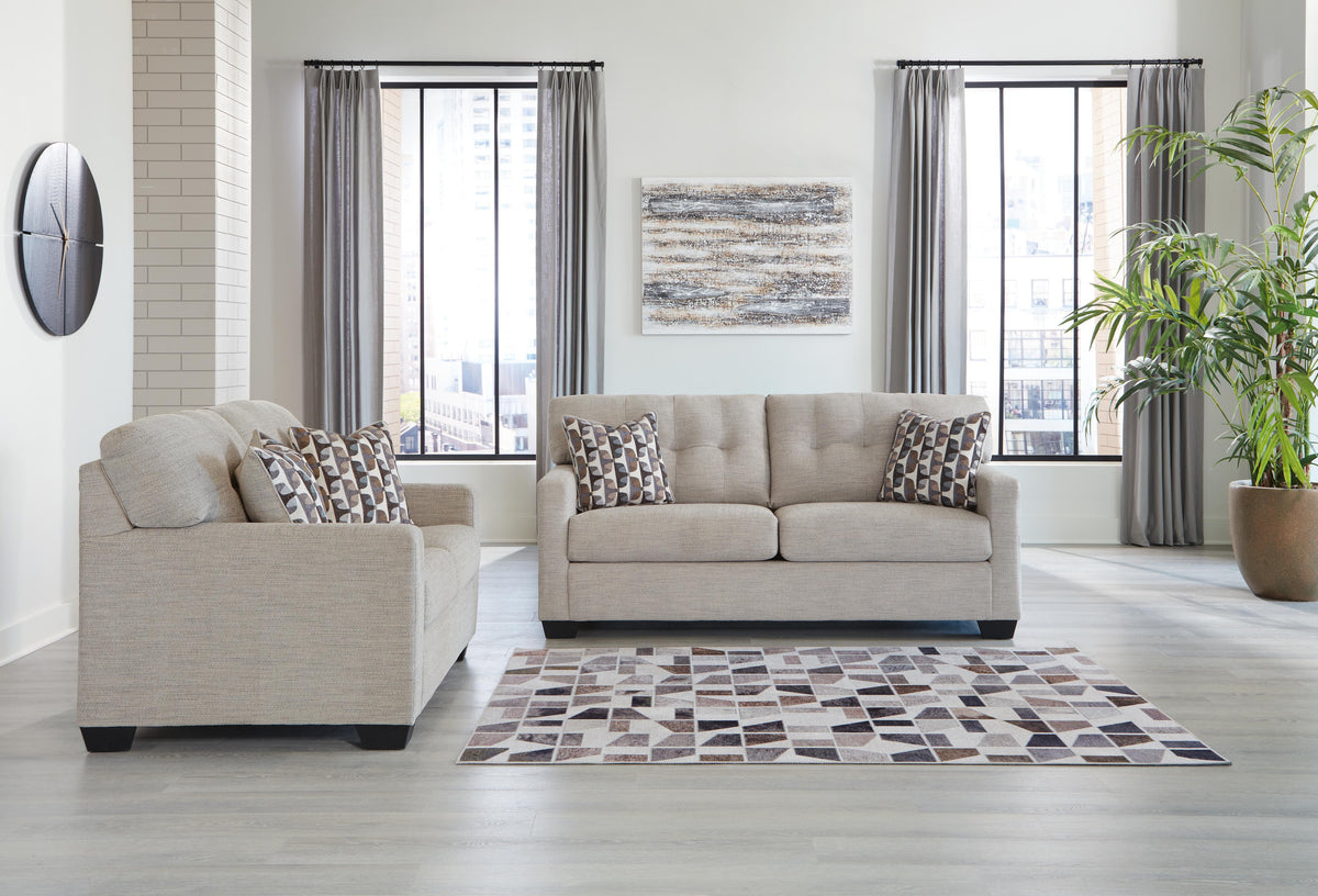 Mahoney Pebble living room collection room scene