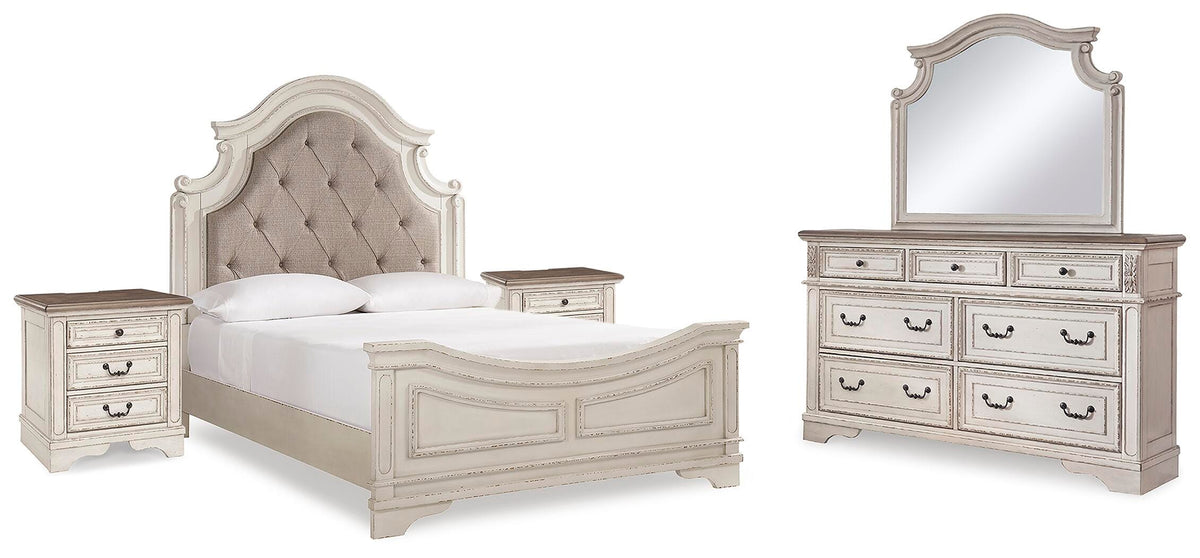 Realyn Chipped White Bedroom Collection