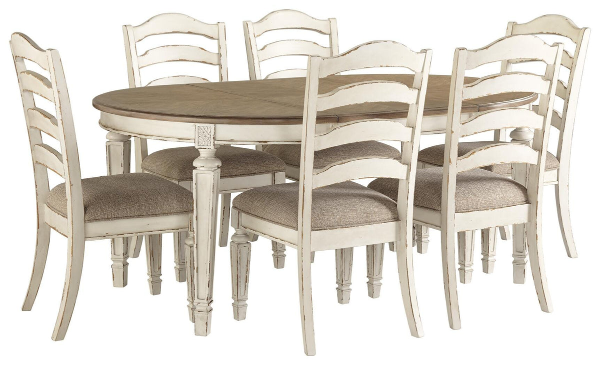 Realyn Chipped White Dining Collection