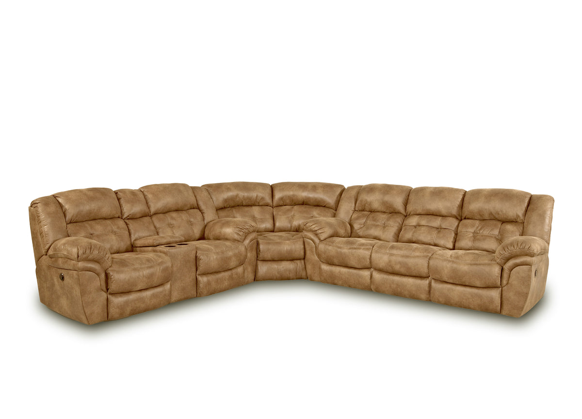 Frontier Almond Manual Reclining Sectional