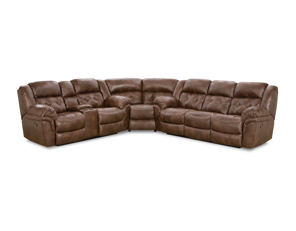 Frontier Dark Brown Manual Reclining Sectional