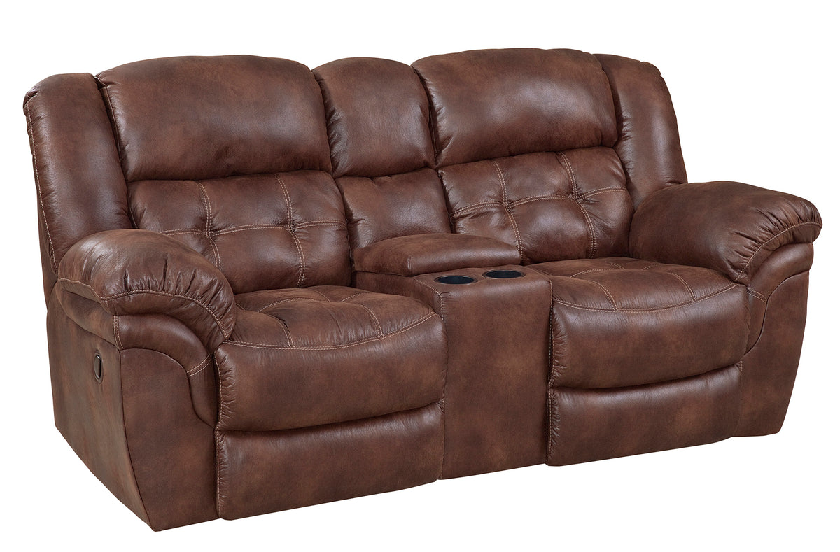 Frontier Reclining Console Loveseat in Espresso