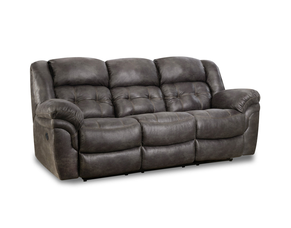 Frontier Power Reclining Sofa in Charcoal