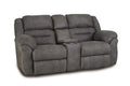 Gambler Reclining Console Loveseat in Dark Shadow