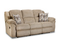 Newport Reclining Sofa with Accent Pillows in Fawn