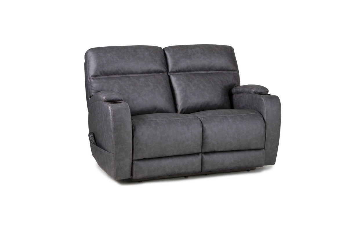 Jaguar Triple Power Loveseat in Graphite