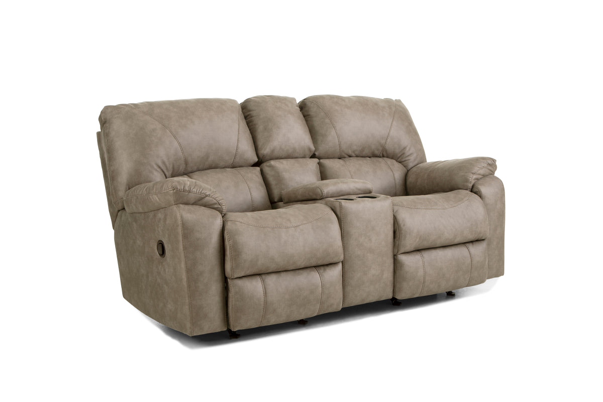 Sapphire Manual Rocking Reclining Loveseat in Fog