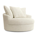 Lindyn (Ivory) Oversized Swivel Accent Chair