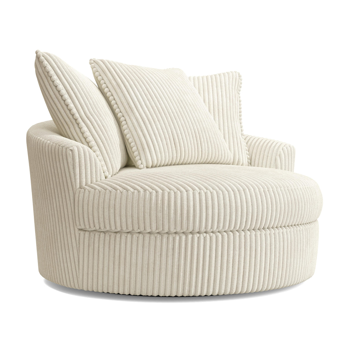 Lindyn (Ivory) Oversized Swivel Accent Chair