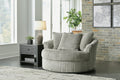 Lindyn (Fog) Oversized Swivel Accent Chair