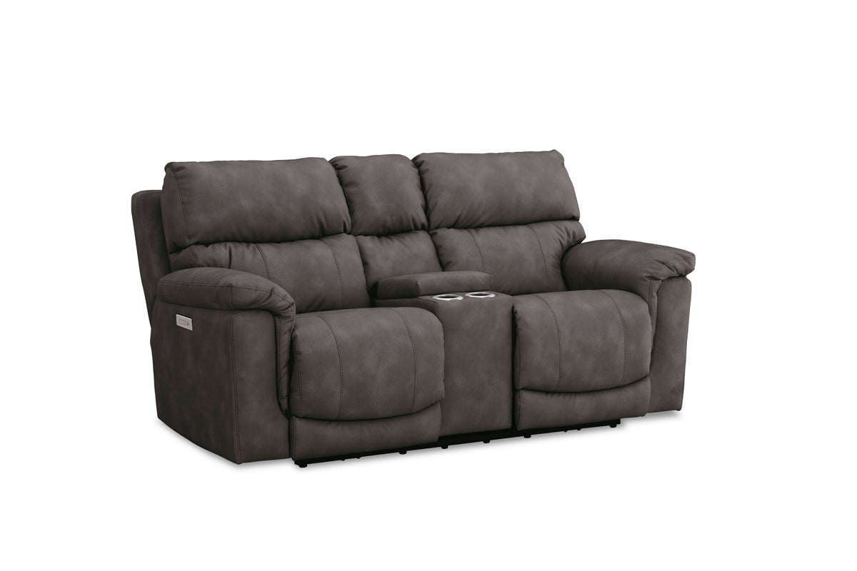 Cosmo Triple Power Zero Gravity Loveseat in Brown