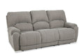 Show-Time Triple Power Zero Gravity Sofa with Drop-Down Table in Tan