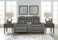 Next-Gen Durapella Slate Pwr Rec Loveseat/Con/Adj Hdrst