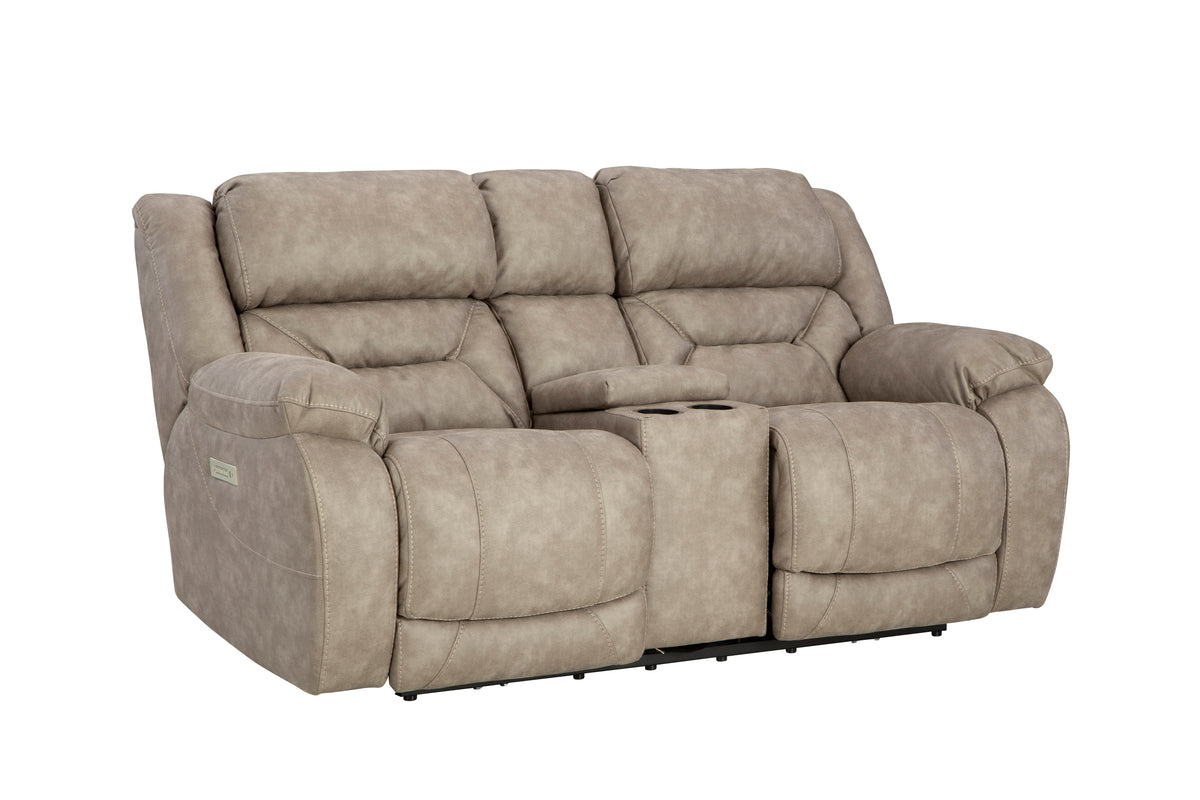 Skywalker Triple Power Loveseat in Fog