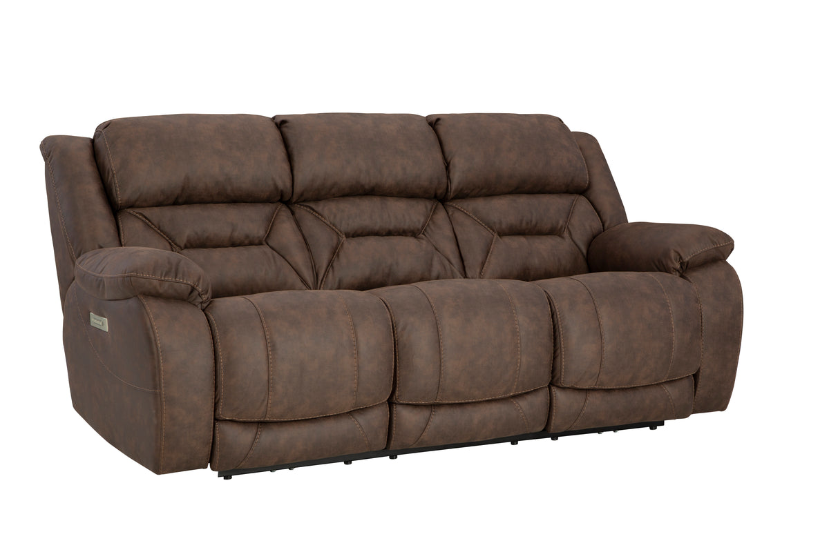 Skywalker Triple Power Sofa in Walnut