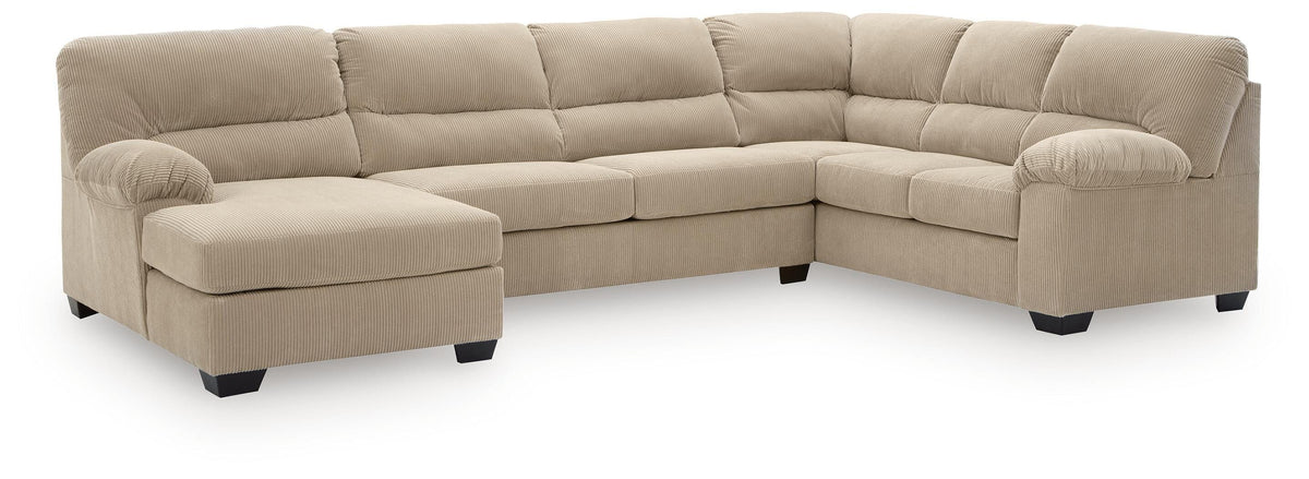 Simplejoy Sand 3-Piece Sectional With Chaise - Left-Arm Facing