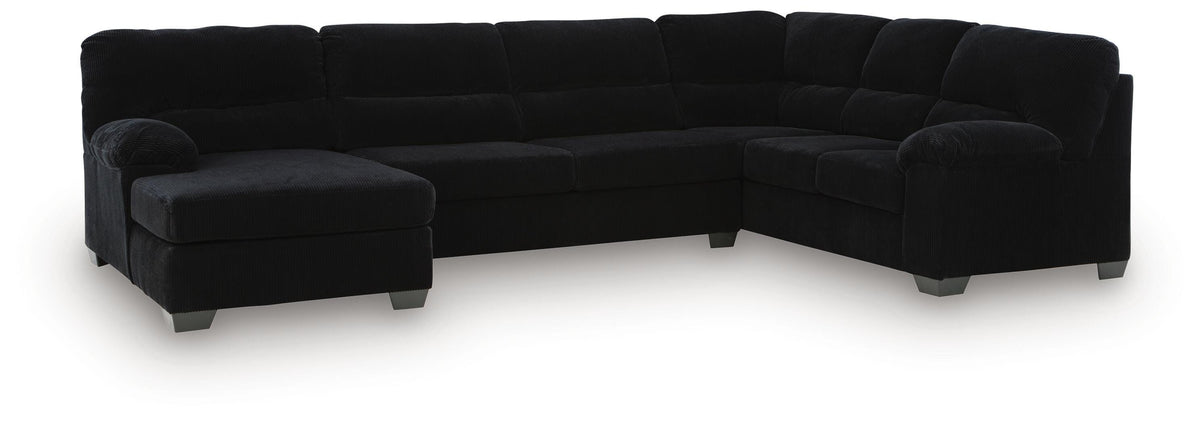 Simplejoy Onyx 3-Piece Sectional With Chaise - Right-Arm Facing