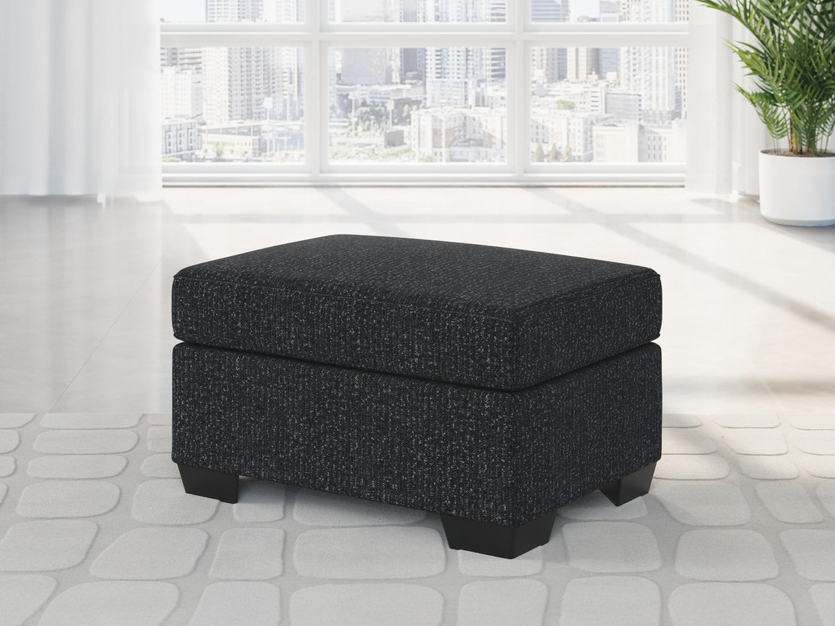 Jasmine Peaks Coal Ottoman