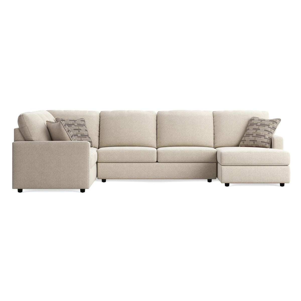 Edenfield Linen 3-Piece Sectional - Right-Arm-Facing Corner Chaise