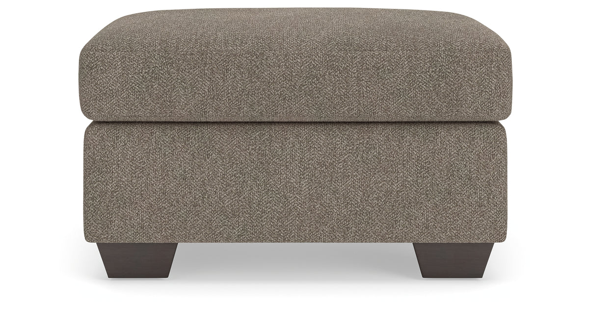 Triston-Peaks Suede Ottoman