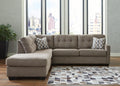 Mahoney Chocolate 2-Piece Sectional - Left-Arm-Facing Corner Chaise