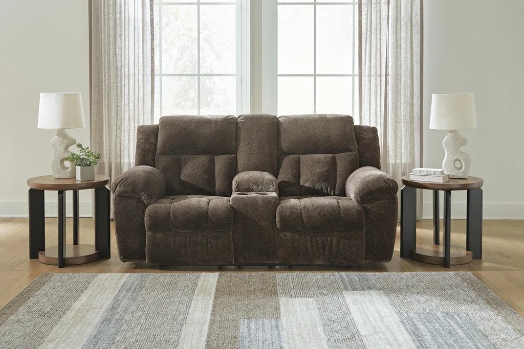 Frohn Chocolate Reclining Loveseat