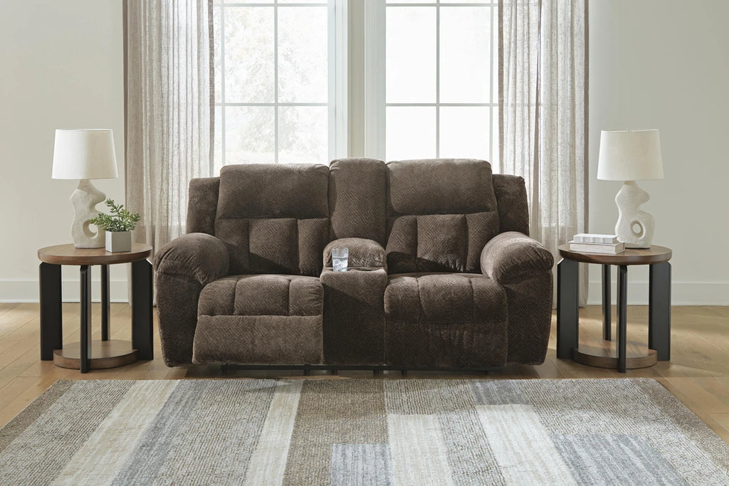 Frohn Chocolate Reclining Loveseat