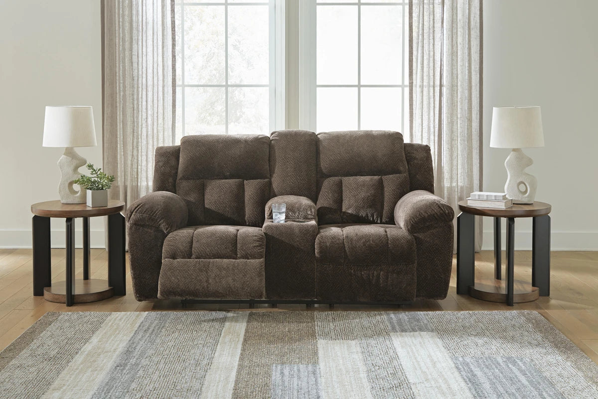 Frohn Chocolate Reclining Loveseat