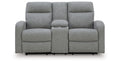 Moreau Place Sterling Double Reclining Loveseat with Console