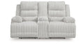 Rhines Falls Alloy Double Power Reclining Loveseat with Console