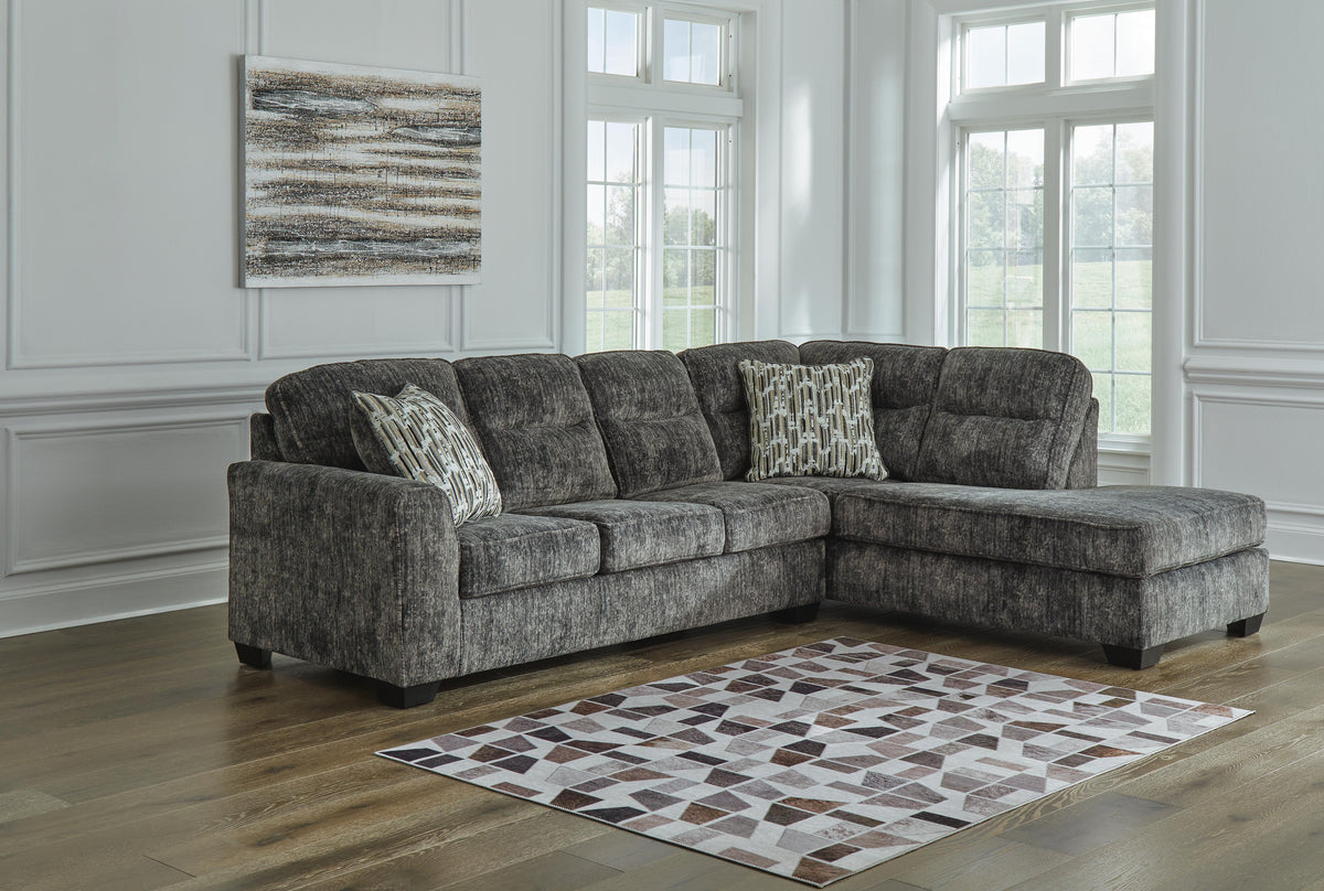 Lonoke Gunmetal 2-Piece Sectional with Chaise