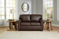 Colleton Dark Brown Leather Loveseat