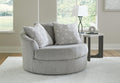Casselbury (Cement) Oversized Swivel Accent Chair