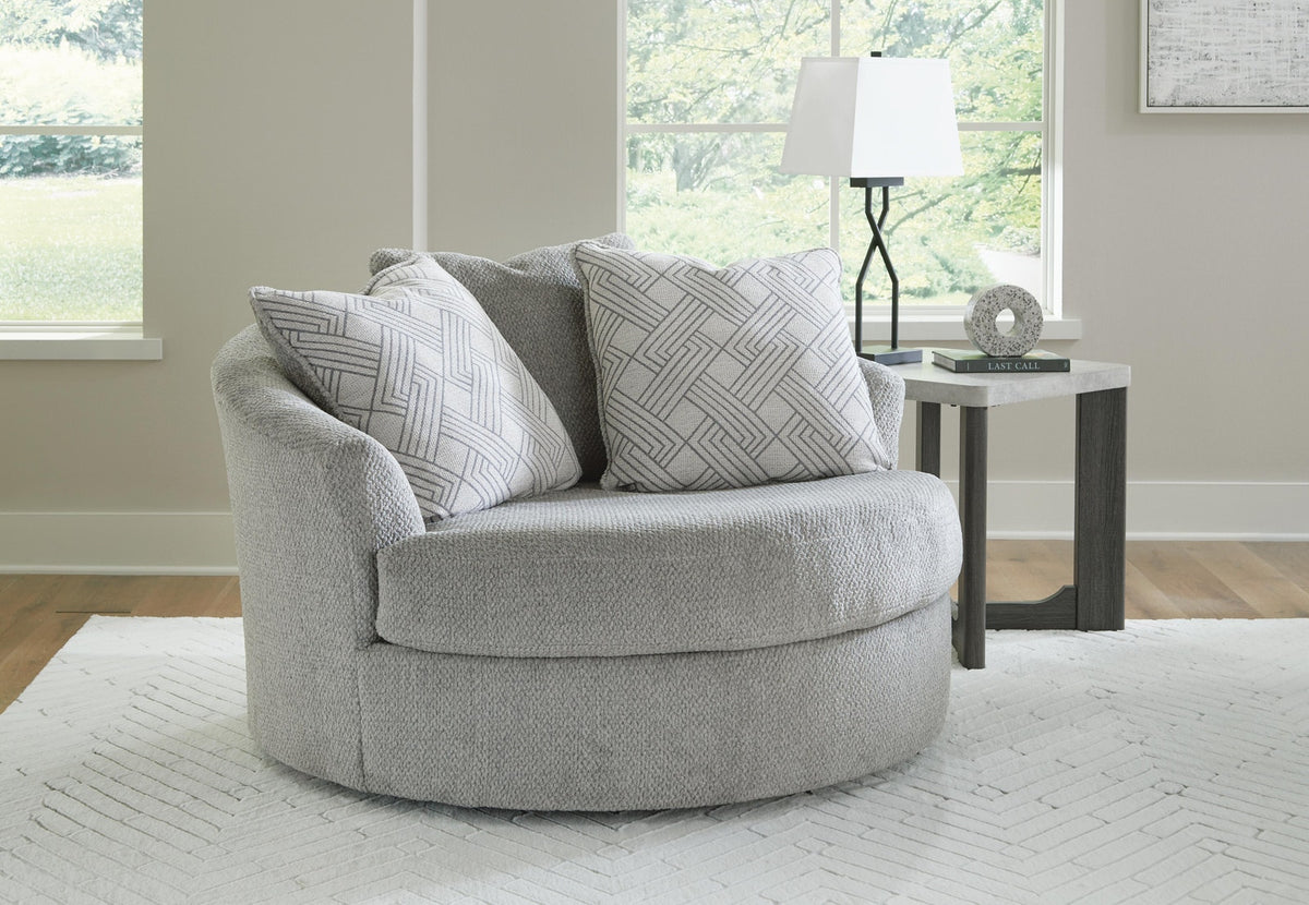 Casselbury (Cement) Oversized Swivel Accent Chair