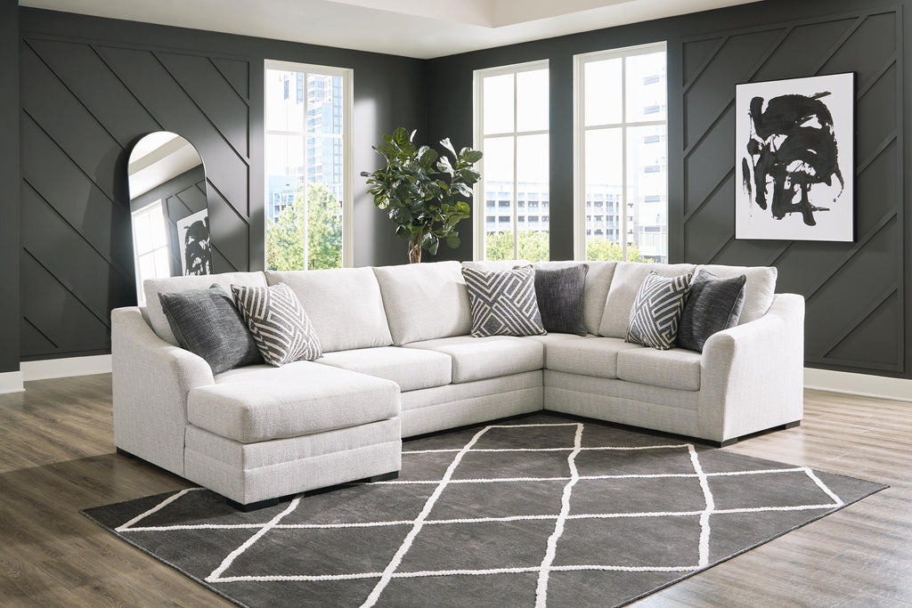 Koralynn Stone Nuvella 3-Piece Sectional - Left-Arm-Facing Corner Chaise