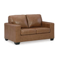 Bolsena Caramel Leather Loveseat