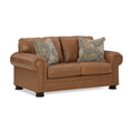 Carianna Caramel Leather Loveseat