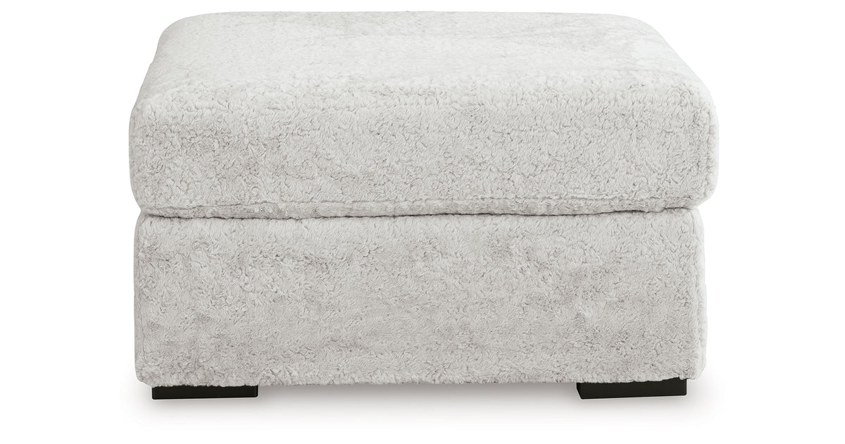 Cuddle Plush Arctic Oversized Accent Ottoman