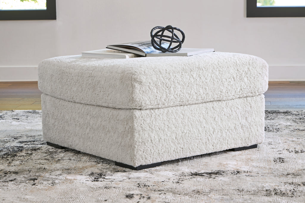 Cuddle Plush Arctic Oversized Accent Ottoman