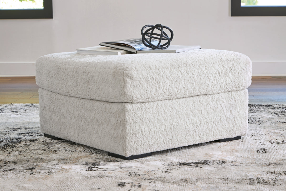 Cuddle Plush Arctic Oversized Accent Ottoman