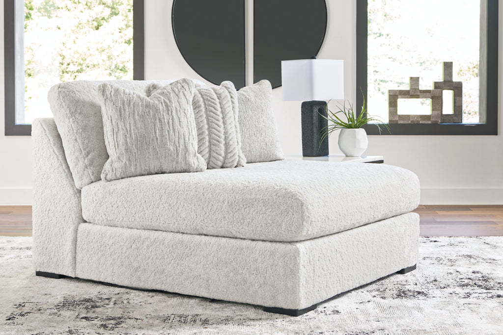 Cuddle Plush Arctic Oversized Armless Chaise