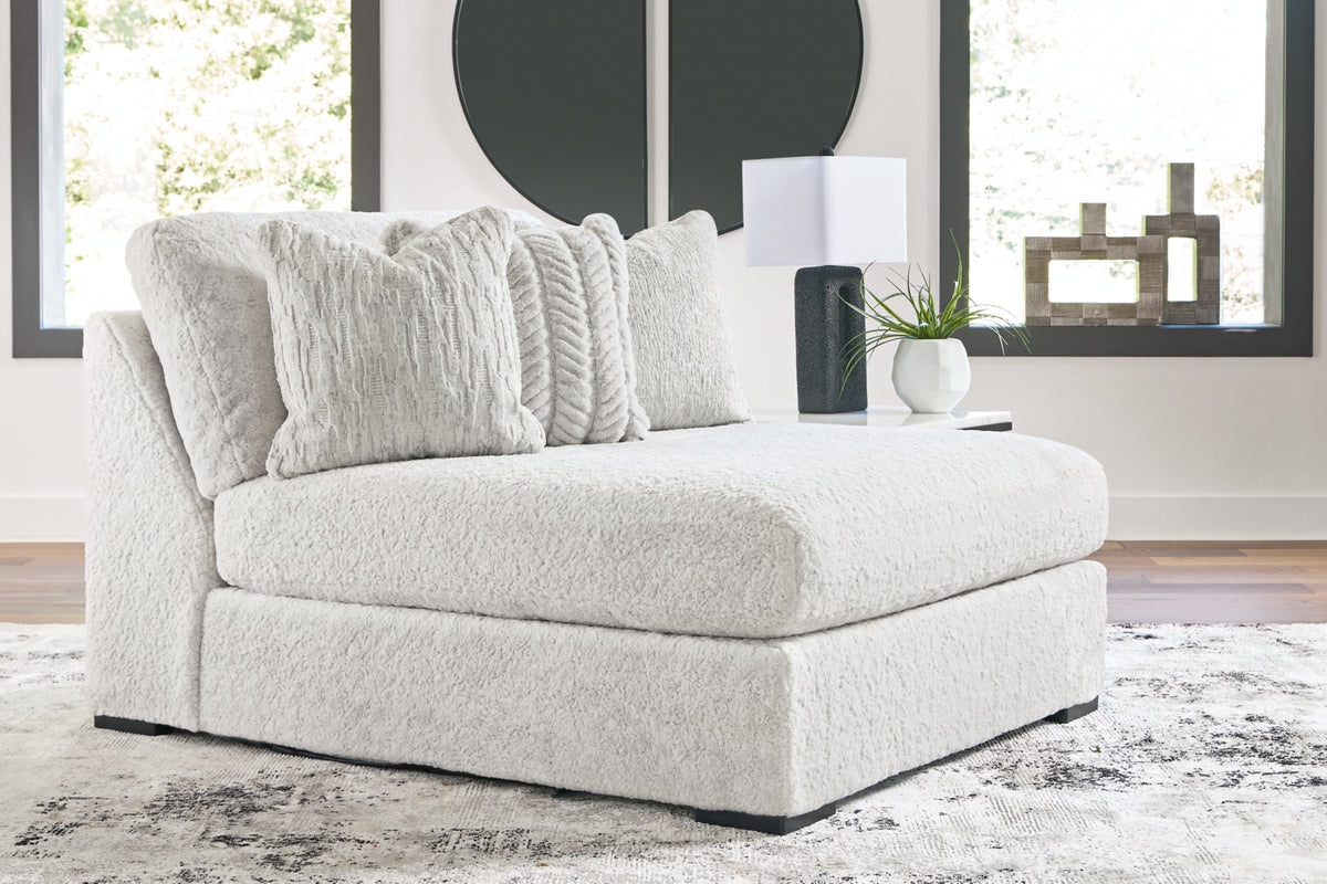 Cuddle Plush Arctic Oversized Armless Chaise