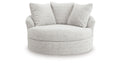 Cuddle Plush Arctic Oversized Swivel Accent Chair