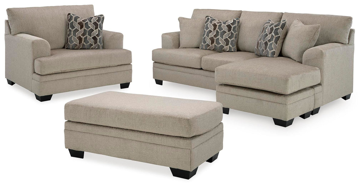 Stonemeade Taupe Ottoman