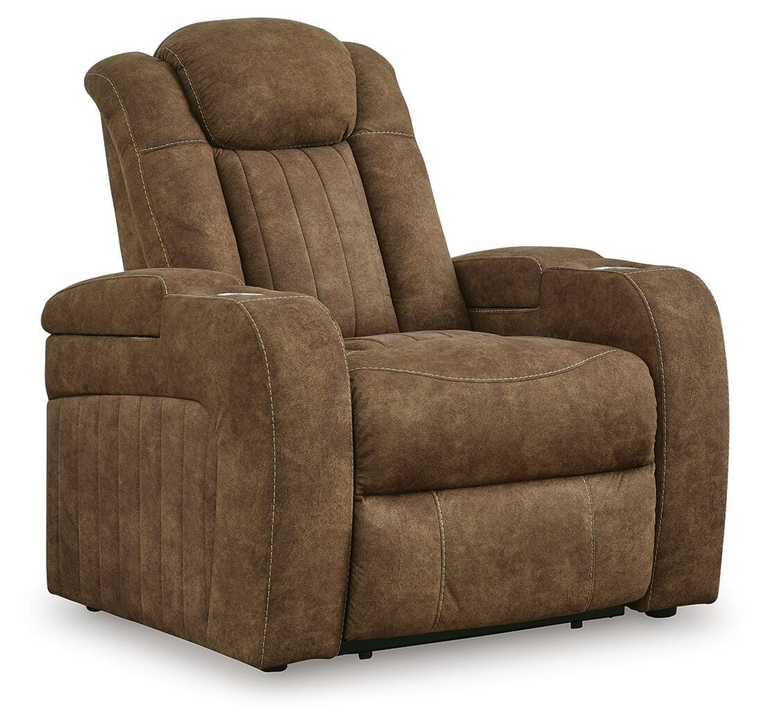 Wolfridge Brindle Pwr Recliner W/Pwr Adj Headrest
