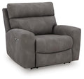 Next Gen Durapella Gray Pwr Recliner W/Adj Headrest