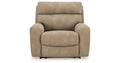 Next-Gen DuraPella Sand Power Recliner with Adjustable Headrest