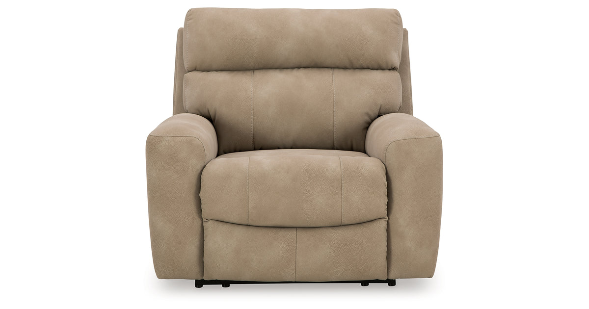 Next-Gen DuraPella Sand Power Recliner with Adjustable Headrest