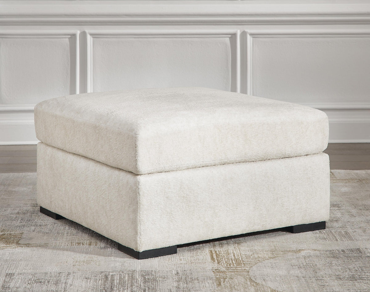 Chessington Ivory Oversized Accent Ottoman