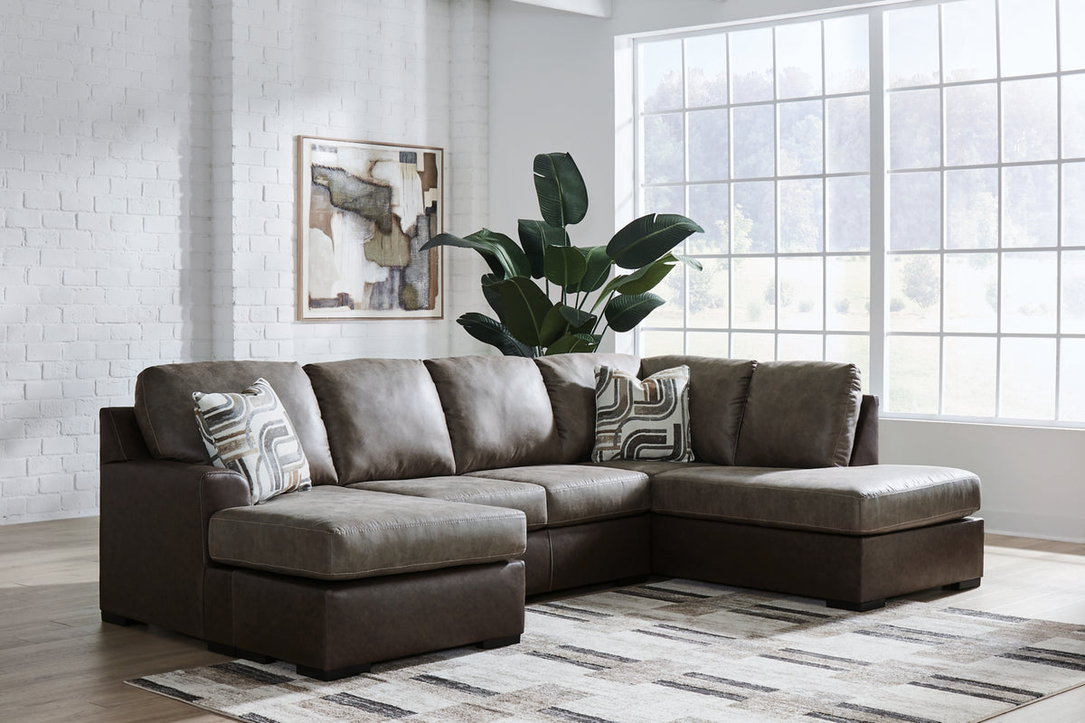 Castille Way Fossil 2-Piece Sectional - Left-Arm-Facing Sofa Chaise